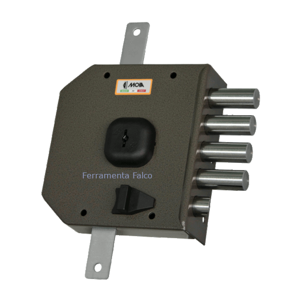 serratura da applicare con cilindoro a pompa Moia art G434DX con scrocco