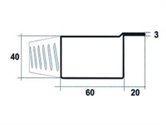 Profilo forato decapato PA 60×40