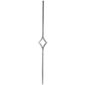 Paletto in ferro battuto GD58/1 quadro 14 con rombo