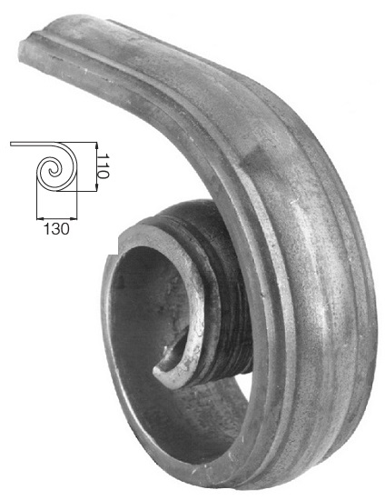 Partenza corrimano in ferro battuto 1817/9