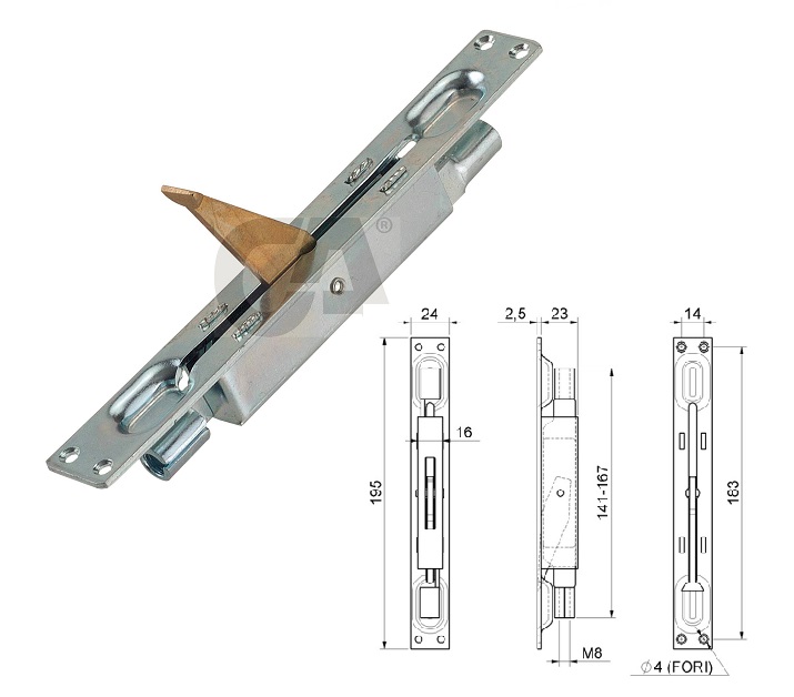 ferramenta-falco-catenaccio-doppia-azione-con-leva-in-ottone-art-221-24